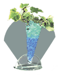 Spiegelvase mit zwei farben sapier und emerald magic_cristal